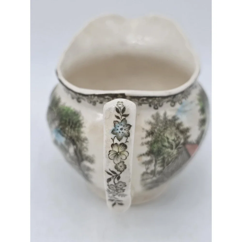 Vintage Johnson Brothers Mill Stream 3 Piece Brown Transferware Ironstone Set